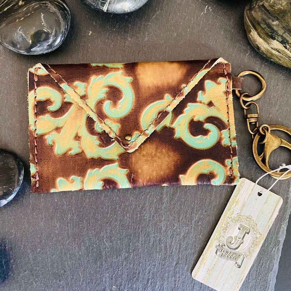 Sierra Credit Card Wallet - Turquoise Floral